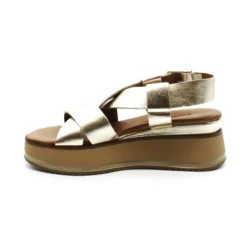 Sandales Compensées Inuovo 774031 Gold -Infinyt Soldes Boutique 774031 bloc comp cuir gold inuovo 3