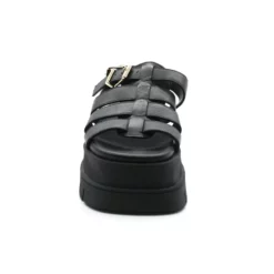 Sandales Compensées Femme Inuovo 875001 -Infinyt Soldes Boutique 875001 meduse cuir noir inuovo 2