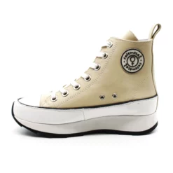 Sneakers Montantes Femme Rosemetal Frasne H0723C Nappa Beige -Infinyt Soldes Boutique h0723c frasne cuir beige rosemetal 3