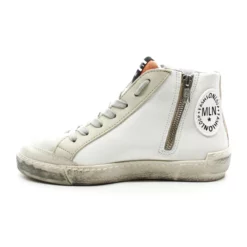 Sneakers Hautes Femme Méliné NKC 1486131 -Infinyt Soldes Boutique nkc1486131 tag cuir blanc et meline 3