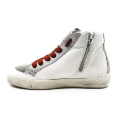 Sneakers Montantes Femme Méliné NKC3206130 -Infinyt Soldes Boutique nkc3206130 virgul cuir blanc meline 3