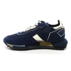 Tennis Femme Ghoud RMLW MU75 Rush Low Blue Gold -Infinyt Soldes Boutique rmlw mu75 rush low suede blu ghoud 3