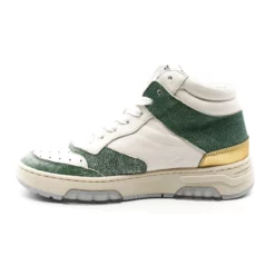 Sneakers Montantes Femme Méliné RU306004 -Infinyt Soldes Boutique ru306004 cuir vert blanc meline 3