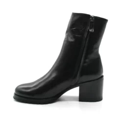 Boots À Talon Lorenzo Maseiro W183B254 -Infinyt Soldes Boutique w183b254 boots tal cuir noir lorenzo mareiro 3